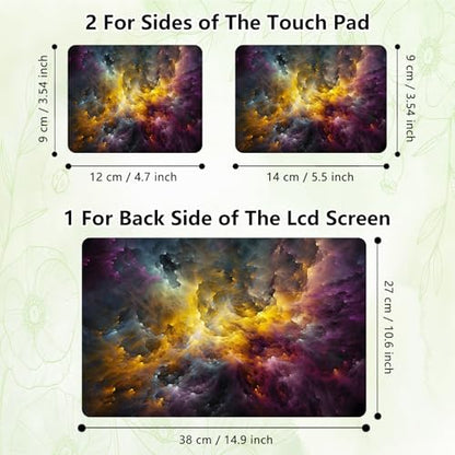 Laptop Skin Sticker Decal, Universal Reusable Vinyl Laptop Cover for 12" 13" 13.3" 14" 15" 15.4" 15.6" Notebook PC, Waterproof Scratch-Resistant with 2 Wrist Pads, Easy to Apply & Remove,Galaxy Art - color: Galaxy Art