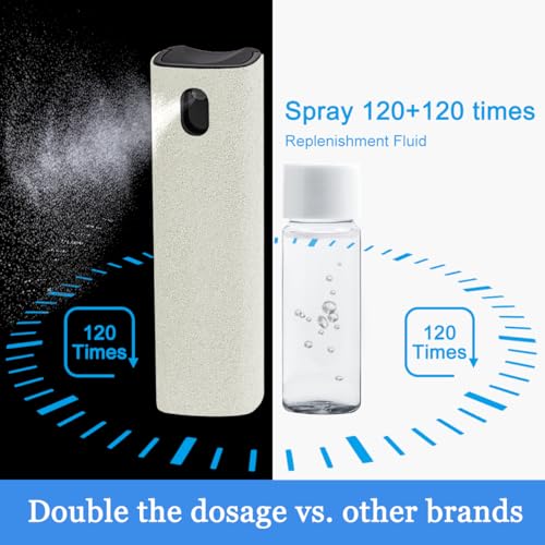 walrfid Car Screen Cleaner Spray for Phone iPad Laptop Car Display - Cream | Electronic Touchscreen Cleaner Mist Cleaning Brush Kit for iPhone, MacBook, Tablet, PC, Computer, Monitor, LCD, Eyeglasses - color: Cream