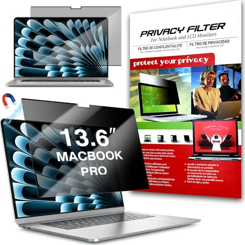 Magnetic Privacy Screen for Macbook Air 13.6/13 Inch (2022-2025, M2, M3, M4), Removable Laptop Privacy Filter Shield - size: 1 Pack for Macbook Air 13.6