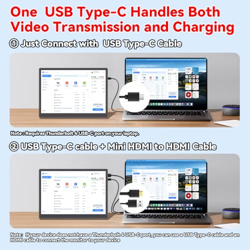 S123E 12.3 Inches Portable Monitor Touchscreen Monitor for Switch/Switch 2 | 1920 x1280 Ultra Slim Mini Travel Monitor 1280P IPS Display 100% sRGB for Laptop Surface PC Xbox PS4/5 and Office - size: 12.3"