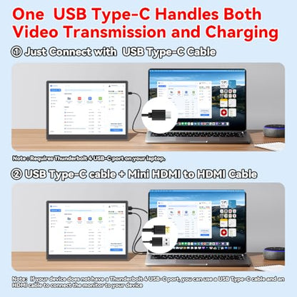 S123E 12.3 Inches Portable Monitor Touchscreen Monitor for Switch/Switch 2 | 1920 x1280 Ultra Slim Mini Travel Monitor 1280P IPS Display 100% sRGB for Laptop Surface PC Xbox PS4/5 and Office - size: 12.3"