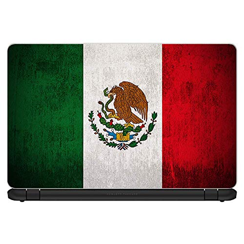 Flags | Custom Fit Made to Order Laptop Notebook Skin Vinyl Sticker Cover Decal Fits 13.3" 14" 15.6" 16" HP Lenovo Apple Mac Dell Compaq Acer Flag Mexico Grunge Distressed Country - color: Style 17