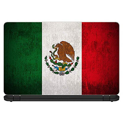 Flags | Custom Fit Made to Order Laptop Notebook Skin Vinyl Sticker Cover Decal Fits 13.3" 14" 15.6" 16" HP Lenovo Apple Mac Dell Compaq Acer Flag Mexico Grunge Distressed Country - color: Style 17