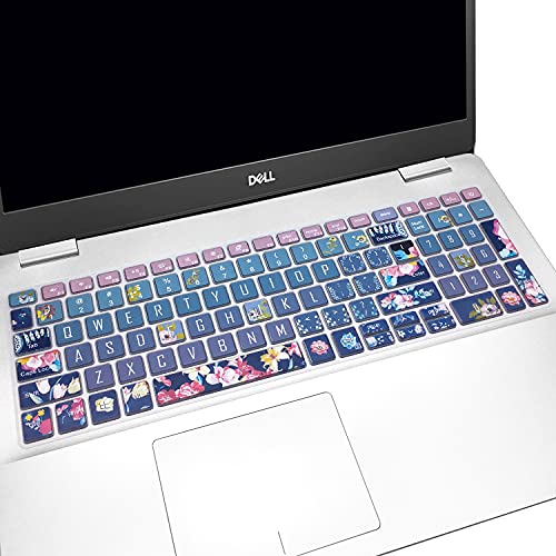 Keyboard Cover for 2021 2020 2019 Dell Inspiron 15 5501 5502 5505 5508 5584 5590 5593 5598 15.6" & Inspiron 15 7000 7590 7591 7501 7506 7706 7790, Vostro 7590 5590 7500, Red Flower - color: Red Flower