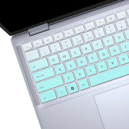 Keyboard Cover for Dell 14 Plus DB04250 DB04255 DB14250 DB14255 14", Dell Inspiron 14 5440 5441 5445 7440 7441 7445 & Inspiron 16 7640 US Layout (Not Fit:Dell 14S & 14 DA14250 Premium -MintGreen - color: OmbreMint
