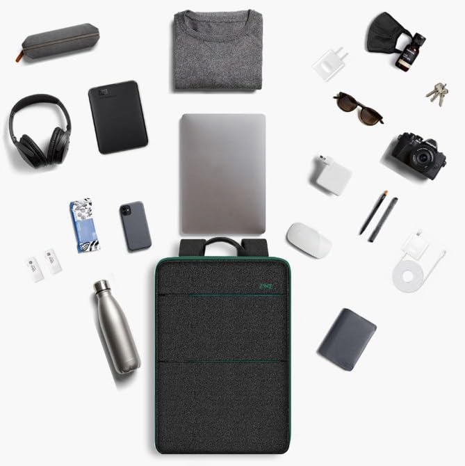 Slim & Expandable Laptop Backpack 15 15.6 16 Inch Case, Water Resistant Travel Backpack Compatible with MacBook Pro/Neo 16" 15", Dell XPS 15 16 and Most 15" 15.6" 16" Notebooks，BK01GR01 - color: Bk01gr01, size: 15"-16"