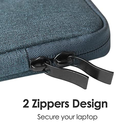 ProElife Sleeve Case for MacBook Neo & Air 13.6 Inch M5 M4, Water-Resistant | Navy, Precision Fit, Soft Inner Lining Padded, Anti-Scratch, Double Zippers, Travel Carry Laptop Bag for Home Office - color: Navy Blue