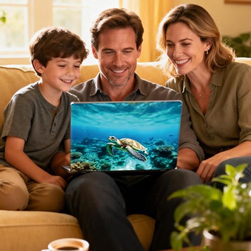 Universal Laptop Skin Sticker Decal for 11.6”12" 13" 13.3" 14" 15" 15.4" 15.6" Reusable Waterproof Scratch-Scratch Resistant Protective Vinyl Laptop Notebook Skin Stickers - Green Turtle - color: Green Turtle