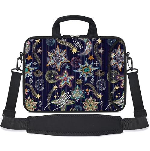 17 inch Laptop Shoulder Bag Carrying Case with Handle Fits 15.6/16/17/17.3/17.4 inch Laptop Notebook (Stars, 16-17.3 inch) - color: Stars