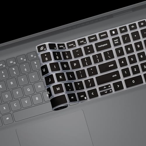 Keyboard Cover for Dell 15 Laptop DC15250 DC15255, Dell 16 DC16250 DC16251 & 16 Plus/16 Plus 2-in-1 DB06250 DB16250 DB16255 & Dell Pro 15 Essential PV15250 PV15255-Black - color: Black