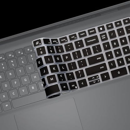Keyboard Cover for Dell 15 Laptop DC15250 DC15255, Dell 16 DC16250 DC16251 & 16 Plus/16 Plus 2-in-1 DB06250 DB16250 DB16255 & Dell Pro 15 Essential PV15250 PV15255-Black - color: Black