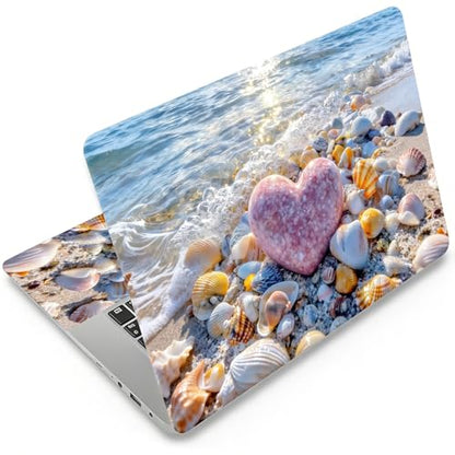 Laptop Skin 12.1-15.6 inch Removable Universal Reusable Laptop Sticker Decal,Waterproof No Residue Vinyl Cover,Scratch-Resistant Cuttable Full Wrap Sticker for Notebook, Pink Heart Stone - color: Pink Heart Stone