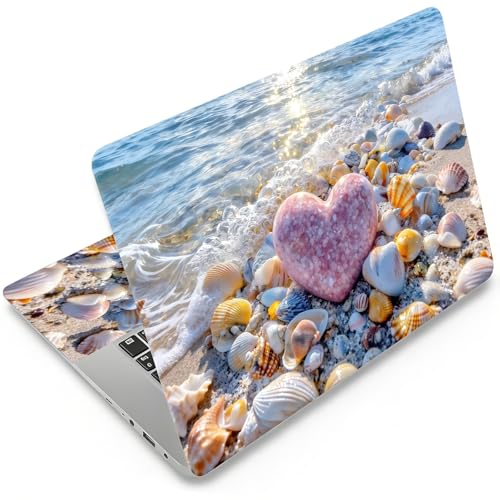 Laptop Skin 12.1-15.6 inch Removable Universal Reusable Laptop Sticker Decal,Waterproof No Residue Vinyl Cover,Scratch-Resistant Cuttable Full Wrap Sticker for Notebook, Pink Heart Stone - color: Pink Heart Stone