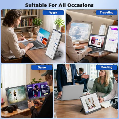 Laptop Screen Extender 15.6", FHD 1080P IPS Laptop Monitor Extender,Dual Screen Monitor for Laptop 13-17", Portable Monitor for Laptop with Plug & Play for Windows/Mac/Android/Chrome/PS5