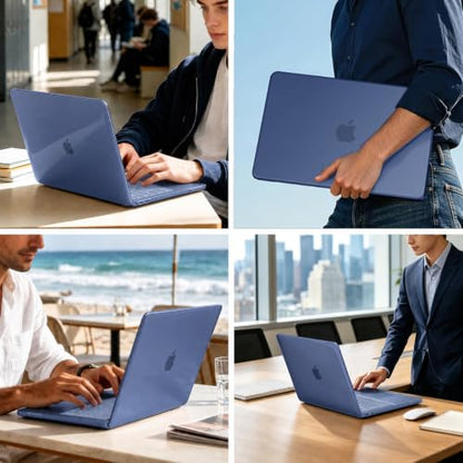 MOSISO Compatible with MacBook Neo Case 13 inch 2026 A3404 A18 Pro Chip | Ultra-thin Protective Crystal Hard Shell Case&Keyboard Cover&Screen Protector, Indigo - color: Indigo