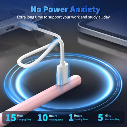 Universal Stylus Pen for iPhone, 2X Fast Charge Stylus Pencil for ipad | Compatible with iPhone, Apple ipad Pro Air Mini, Android, Tablet, All Touchscreen,Pink - color: pink
