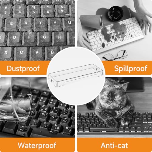 BEEGO Mechanical Computer Keyboard Cover - Clear Acrylic Keyboard Cover Keyboard Dust Cover Mechanical Keyboard Cover Full Size Keyboard Protector - color: Clear, size: 1 PCS