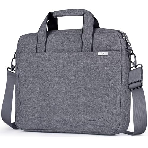 BAFFINA 15.6 16 Inch Laptop Shoulder Bag for Men Women,Waterproof Computer Carrying Case Messenger Bag with Strap,Laptop Briefcase for 14-15-16 Inch MacBook/Chromebook/Notebook Hp Dell Acer Asus,Grey - color: Grey, size: 15-16 Inch
