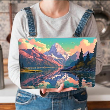 Universal Laptop Skin Sticker with 2 Wrist Pad Skins, Waterproof Scratch Resistant Vinyl Laptop Cover Decal, Cut to Fit for 11–15.6 Inch MacBook HP Dell Lenovo, Landscape - color: Landscape