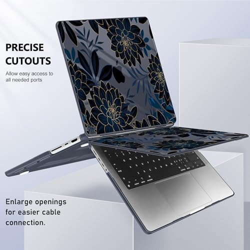 May Chen for 2026 MacBook Pro 14-inch M5 M4 M3 M2 M1 Pro/Max Chip, Release 2026 2025-2021, Model A3427 A3426 A3434 A3112 A3401 A3185, Plastic Hard Shell with Keyboard Cover, Luxury Dahlia - color: Luxury Dahlia