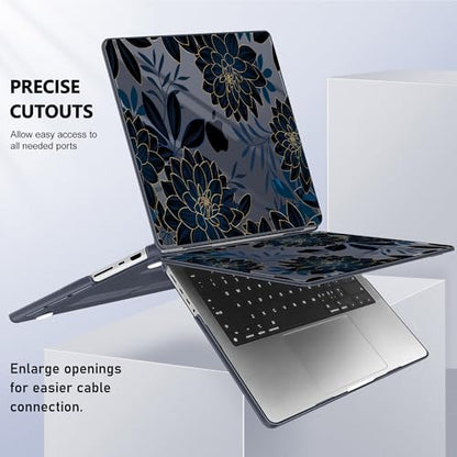 May Chen for 2026 MacBook Pro 14-inch M5 M4 M3 M2 M1 Pro/Max Chip, Release 2026 2025-2021, Model A3427 A3426 A3434 A3112 A3401 A3185, Plastic Hard Shell with Keyboard Cover, Luxury Dahlia - color: Luxury Dahlia