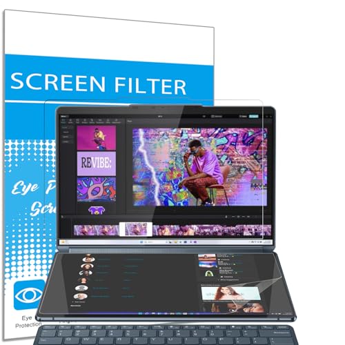 2 Pack Anti Glare Screen Protector for Lenovo Yoga Book 9i 14" (14IAH10) | 2025,14 inch,Laptop Touch Display,Anti-Scratch,Eye Protection Anti Glare Filter - color: Anti Glare