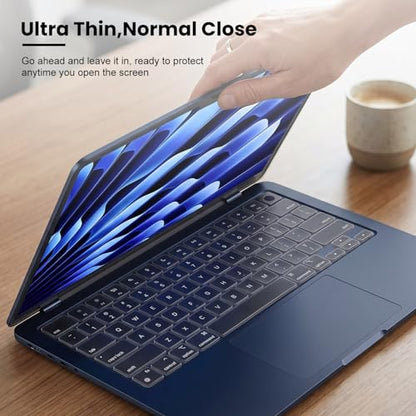 Keyboard Cover Compatible with 2026-2022 MacBook Air 13.6 inch M5 M4 M3 M2 chip/MacBook Air 15.3 inch with M5-M2, Apple Mac Air 13 15 High Transparency Keyboard Skin Protector - color: Clear, size: MacBook Air 13" / 15"