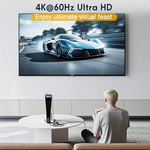 HDMI to USB C Adapter 4K 60Hz Portable Monitor, Unidirectional HDMI Male (Source) to USB C Female (Display) Adapter for AR Glasses XREAL One、Air 2 Pro/VITURE Pro/RayNeo Air 2s/Rokid,Switch,PS4/5,Xbox