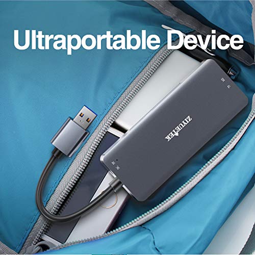 CF Card Reader,USB 3.0 to Compact Flash Memory Card Reader Adapter 5Gbps Read 5 Cards Simultaneously for SDXC, SDHC, SD, Micro SDXC, Micro SD, Micro SDHC, M2, MS, CF and UHS-I Card (Grey) - size: USB-3.0