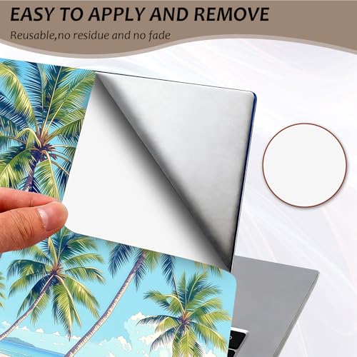 Laptop Skin 12.1-15.6 inch Removable Universal Reusable Laptop Sticker Decal,Waterproof No Residue Vinyl Cover,Scratch-Resistant Cuttable Full Wrap Sticker for Notebook, Tropical Palm Tree - color: Tropical Palm Tree
