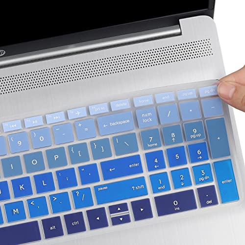 Keyboard Cover for HP Laptop 15-dw 15-dy/da/db 15-dw0083wm 15-dw0046nr 15-dw3033dx 15-dw1083wm 15-dw0043dx 15-dw0052wm 15-dw3225od 15-dw0037wm dw2025cl dw4145cl dw1001wm 15t-dw400/dw300/dw200/dw100 - color: Strip blue