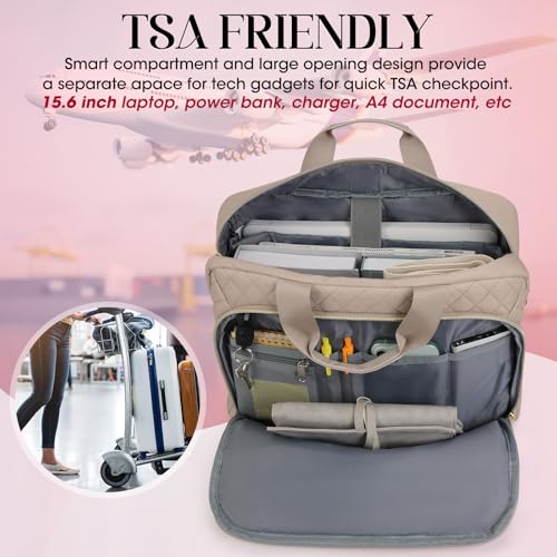 IGOLUMON Laptop Bag 15.6 Inch Laptop Briefcase for Women Men Waterproof Shoulder Computer Messenger Bag Large Laptop Bag Business Office Work Travel College, Khaki - color: Khaki