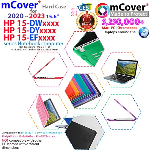 mCover Case Compatible for 2020~2022 15.6-inch HP 15-DYxxxx / 15-EFxxxx Series ONLY (NOT Fitting Any Other HP Laptop Models) Notebook PC - Orange