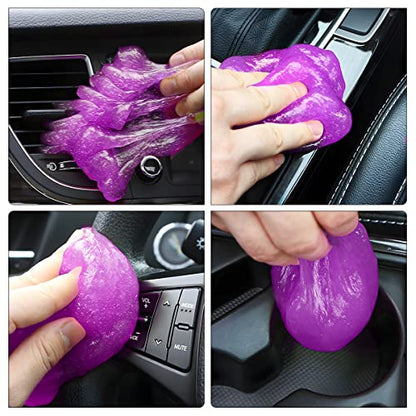 Moly Magnolia Cleaning Gel for Car, Auto Detailing Tools Car Interior Cleaner Putty, Dust Cleaning Mud Removal, Putty Cleaning Keyboard Cleaner for PC Laptop Keyboard Tablet Air Vents Camera (Purple) - color: Purple