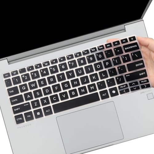 Keyboard Cover for HP ProBook 440 G11 14 inch Laptop & HP ProBook 445 G11 14-inch Laptop Accessories Keyboard Protective Cover Skin (NOT Fit ProBook440 445 G10/G9/G8/G7/G6/G5)-Black - color: Black