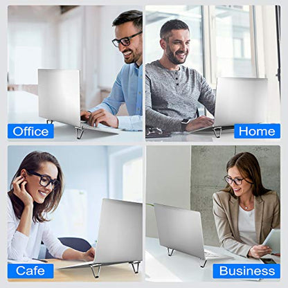 Laptop Stand for Desk, Portable Anti-Slip Keyboard Riser, Zinc Alloy Keyboard Stands, Computer Stand Compatible with MacBook Air/Pro, 10-15.6 Inches Laptops and Keyboards (Sliver) - color: grey