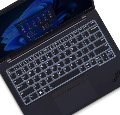 Keyboard Cover for 2024 2023 14" Lenovo Thinkpad x1 Carbon Gen 11/10,ThinkPad E14 Gen 6/5, ThinkPad T14 Gen 4/3, ThinkPad T14s Gen 4/3,ThinkPad L14 Gen 4/3,ThinkPad P14s Gen 4/3 Keyboard Skin-Black - color: Black