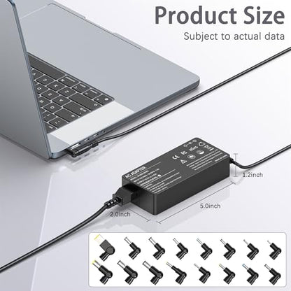90W Universal Laptop Charger with 16 Tips Compatible with HP Le novo Dell Asus Acer Toshiba IBM Gateway Notebook Ultrabook Chromebook Power Supply Cord