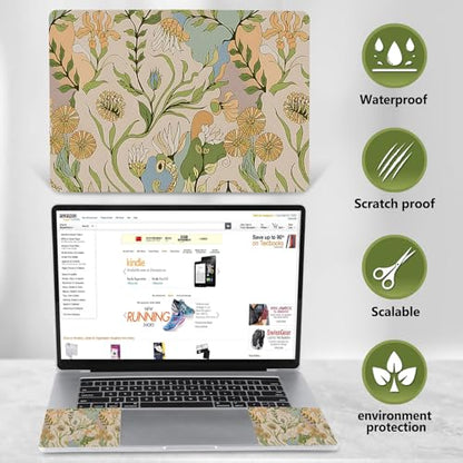 AIMSA 12 13 13.3 14 15.4 15.6 inch Laptop Skin Sticker Decal, Universal Netbook Skin Sticker Notebook Art Decal Protector Cover, Abstract Flower Plants - color: Abstract Flower Plants