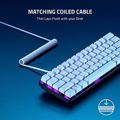 Razer Doubleshot PBT Keycap + BlackWidow V3 Mini HyperSpeed 65% Wireless Mechanical Gaming Keyboard: Green Mechanical Switches Tactile & Clicky - Phantom Pudding Keycaps - color: Green Switches - Tactile & Clicky, size: BlackWidow V3 Mini - Phantom Editio