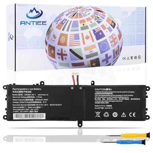 ANTIEE 5059B4-2S-1 Laptop Battery Replacement for Chuwi Gemibook Pro 14 | CoreBook X Pro 14 13.3 inch CWI529 CWI528 Series 5059B4-2S1P 505979-3S1P Q512G20090943, 7.6V 38Wh 5000mAh