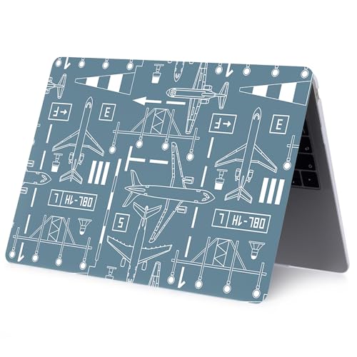 Hard Case Compatible with Old Version MacBook Pro 13 inch Case 2012 2011 2010 2009 2008 Release A1278 with CD-ROM, Laptop Plastic Hard Case Shell & Keyboard Cover, Airplane - color: Airplane, size: A1278(Pro 13" w/CD-ROM 2008-2012)