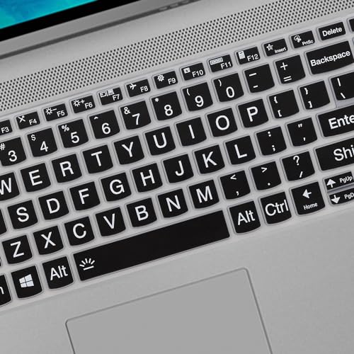 Large Print Keyboard Cover for Lenovo Yoga 7i 15.6" 16", IdeaPad 3/IdeaPad 3i 15.6 17.3, IdeaPad 5/IdeaPad 5i 15.6 17.3, IdeaPad Flex 5/Flex 5 15.6, Yoga Slim 7 15, IdeaPad Slim 7 15.6, ThinkBook 15 - color: Bold black