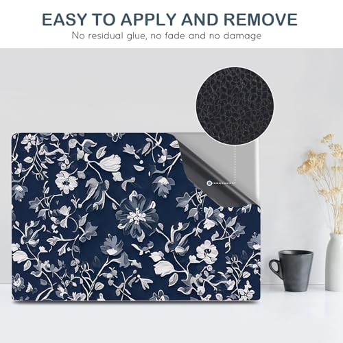 DINKY Laptop Notebook Skin Sticker Cover Decal, Fits 12-15.6 inch Laptops, Blue Art Leaf - color: Blue Art Leaf