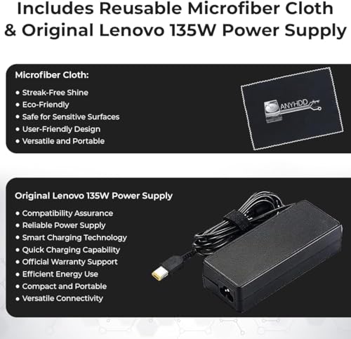 40AF0135US Docking Station Dual Monitor Hybrid USB-C with USB-A - 1 Year Warranty, Thinkpad Dock w/ 135W Adapter, HDMI, DisplayPort, USB-C Cable, Cloth - Laptop Docking Station (Renewed) - style: 40AF0135US Renewed