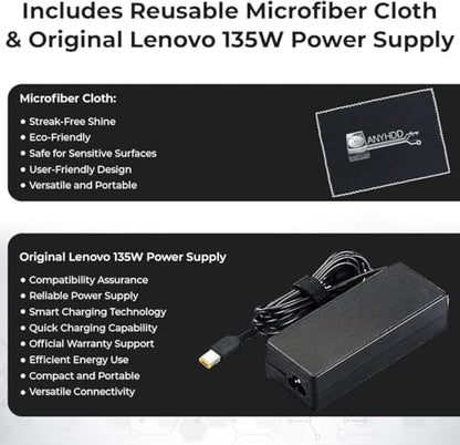 40AF0135US Docking Station Dual Monitor Hybrid USB-C with USB-A - 1 Year Warranty, Thinkpad Dock w/ 135W Adapter, HDMI, DisplayPort, USB-C Cable, Cloth - Laptop Docking Station (Renewed) - style: 40AF0135US Renewed