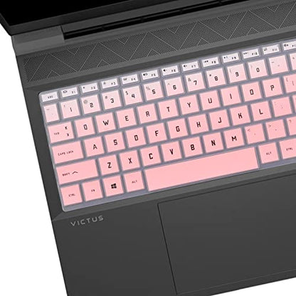 Keyboard Cover for HP Victus 15 15t-fa100 15-fa2013dx 15-fa1082wm 15-fa0000sa 15-fa0033dx 15-fa1093dx 15-fa2701wm 15-fa0031dx 15-fa1005nr 15-fa1093dx 15-fa1072wm 15-fa0032dx 15-fa1040nr 15z-fb100 - color: OmbrePink