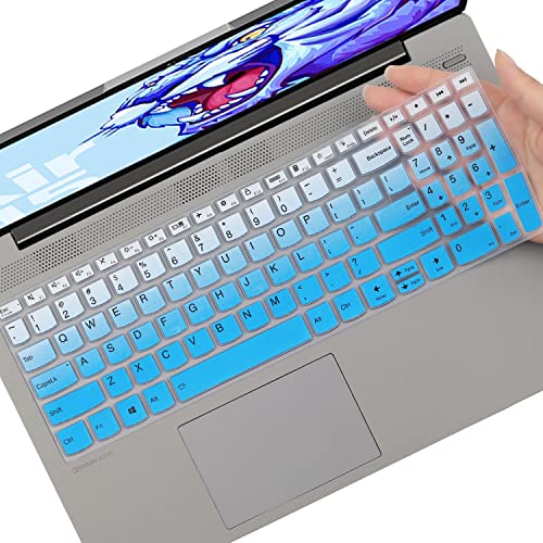 Keyboard Cover for Lenovo Yoga 7/Yoga 7i 15.6" 16", 2025-2022 IdeaPad 5/IdeaPad 3/IdeaPad 5i/IdeaPad 3i 15.6 17.3, Lenovo Flex 5 15.6, Yoga Slim 7 15, ideaPad Slim 7 15.6, ThinkBook 15/15p G2 G3 G4… - color: Gradual Blue