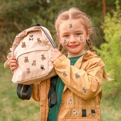 CNhoqc Realistic Teddy Bear Sticker Rolls, 1000pcs, 2 Rolls, 16 Designs | Toy Bear Decorative Decals, Self Adhesive, Waterproof Vinyl, Water Bottle Laptop, Birthday Party Favor, Greeting Card Making - style: Cute Teddy Bear