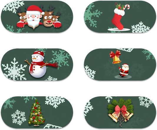 Mizi Webcam Privacy Cover Slide [6 Pack], Cute Camera Blocker Sticker, Protect Your Privacy and Security for Computer, Laptop, Tablets & Phones - Santa - color: Santa